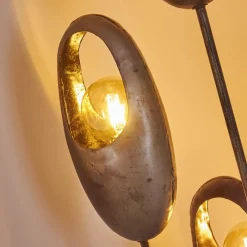 Lampes Vintages & Rétros-hofstein Lampadaire Lamington Noir, Argenté, 3 lumières