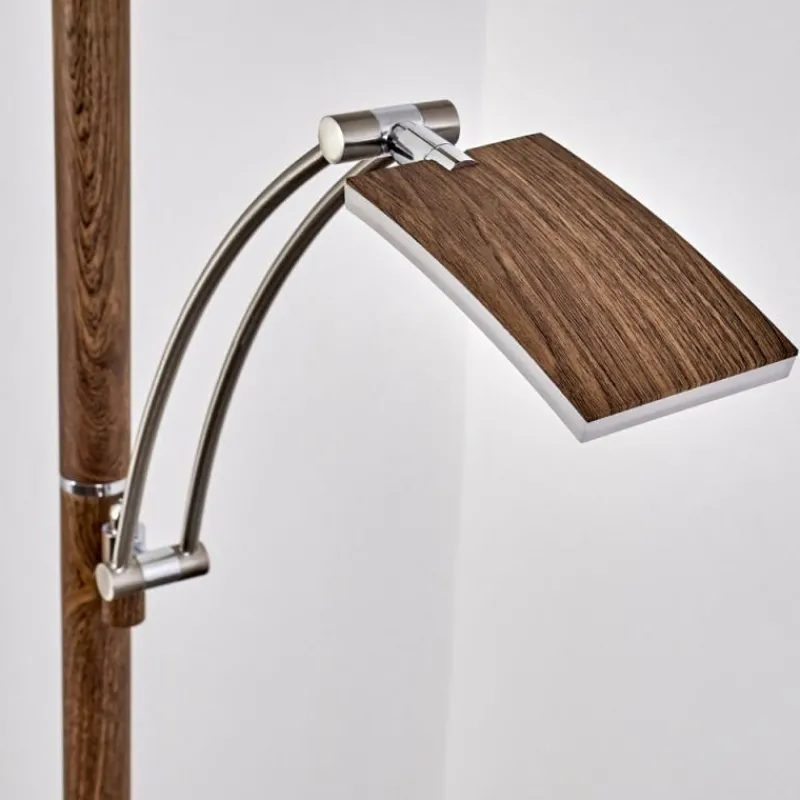 hofstein Lampadaire Lasona LED Brun, Argenté, 2 lumières* Lampadaires Et Lampes Sur Pied