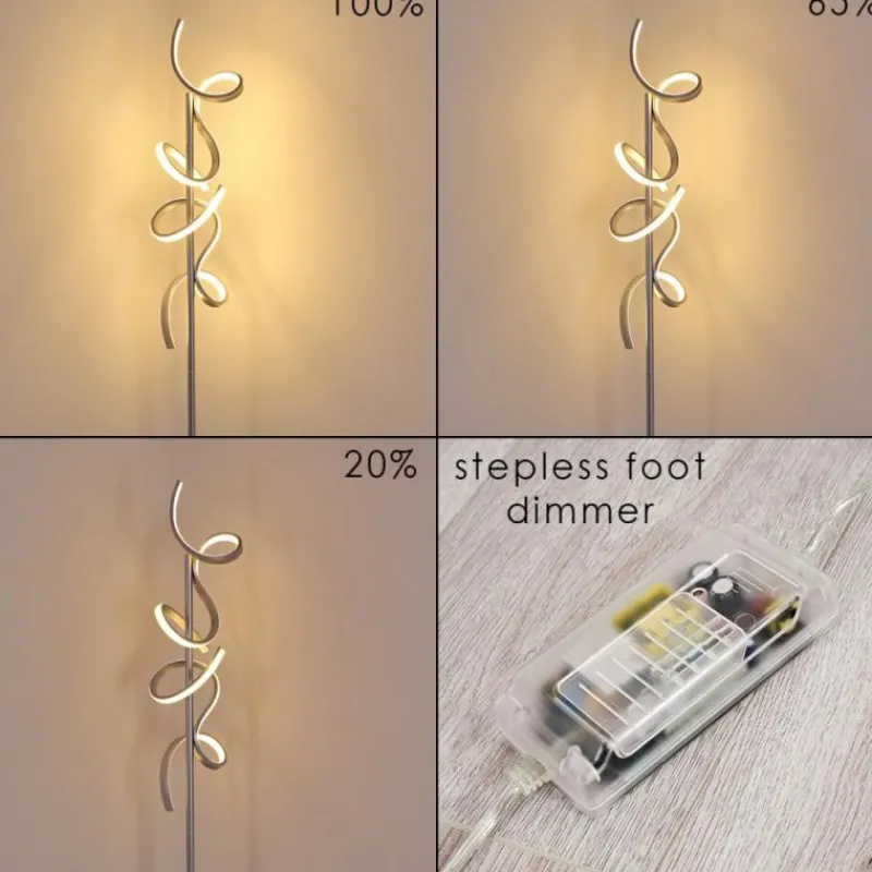 hofstein Lampadaire Lavaca LED Argenté, 2 lumières* Éclairage Led