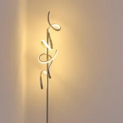 hofstein Lampadaire Lavaca LED Argenté, 2 lumières* Éclairage Led