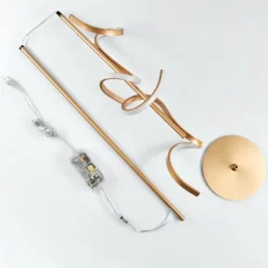 Lampes Art Déco-hofstein Lampadaire Lavaca LED Laiton, 2 lumières