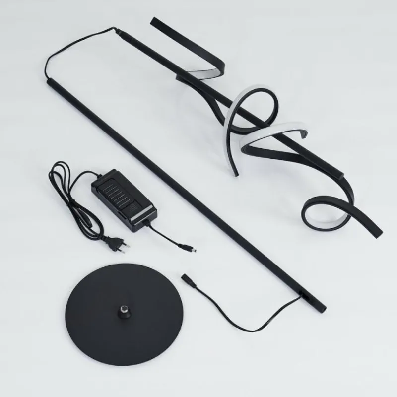 Lampes Art Déco-hofstein Lampadaire Lavaca LED Noir, 2 lumières