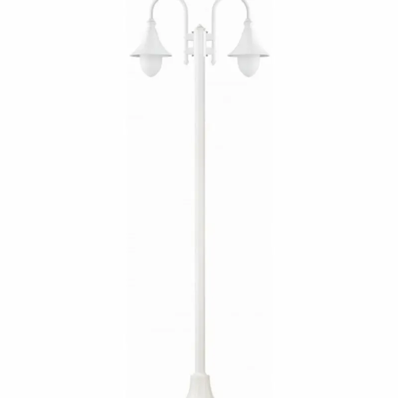 Luminaires Rustiques-Luminaires LCD Lampadaire LCD Lengerich Blanc