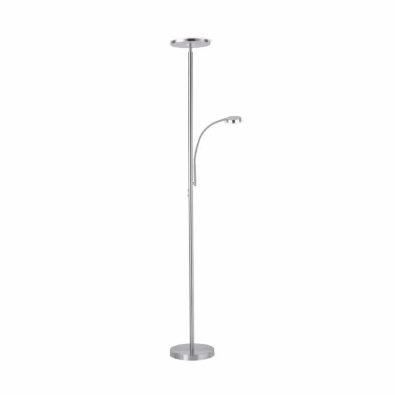 Luminaires Leuchten Direkt Lampadaire Leuchten Direkt HANS LED Acier inoxydable, 2 lumières* Lampadaires Et Lampes Sur Pied
