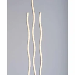 Luminaires Leuchten Direkt Lampadaire Leuchten Direkt Ls-WAVE LED Acier inoxydable, 3 lumières, Télécommandes, Changeur de couleurs