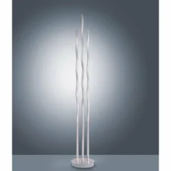 Luminaires Leuchten Direkt Lampadaire Leuchten Direkt Ls-WAVE LED Acier inoxydable, 3 lumières, Télécommandes, Changeur de couleurs