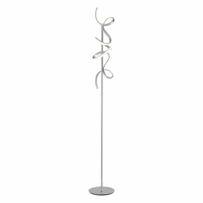 Luminaires Leuchten Direkt Lampadaire Leuchten Direkt CURLS LED Argenté, 2 lumières* Lampadaires Et Lampes Sur Pied