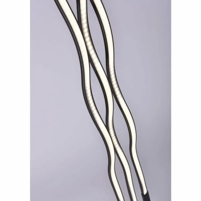 Luminaires Leuchten Direkt Lampadaire Leuchten-Direkt WAVE LED Noir, 3 lumières, Télécommandes* Lampadaires Et Lampes Sur Pied