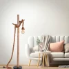Lampes En Bois-Luminaires Leuchten Direkt Lampadaire Leuchten-Direkt ROPE Noir, 1 lumière
