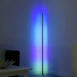 Luminaires Leuchten Direkt Lampadaire Leuchten-Direkt HENRY LED Acier brossé, 1 lumière, Télécommandes* Éclairage Led