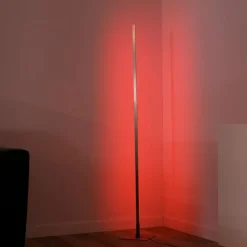 Luminaires Leuchten Direkt Lampadaire Leuchten-Direkt HENRY LED Acier brossé, 1 lumière, Télécommandes* Éclairage Led