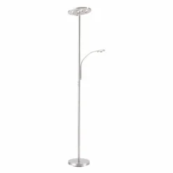 Luminaires Leuchten Direkt Lampadaire Leuchten-Direkt LOLAsmart-ROCCO LED Acier brossé, 1 lumière, Télécommandes