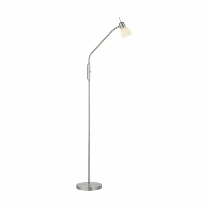 Luminaires Leuchten Direkt Lampadaire Leuchten-Direkt KARO Acier brossé, 1 lumière