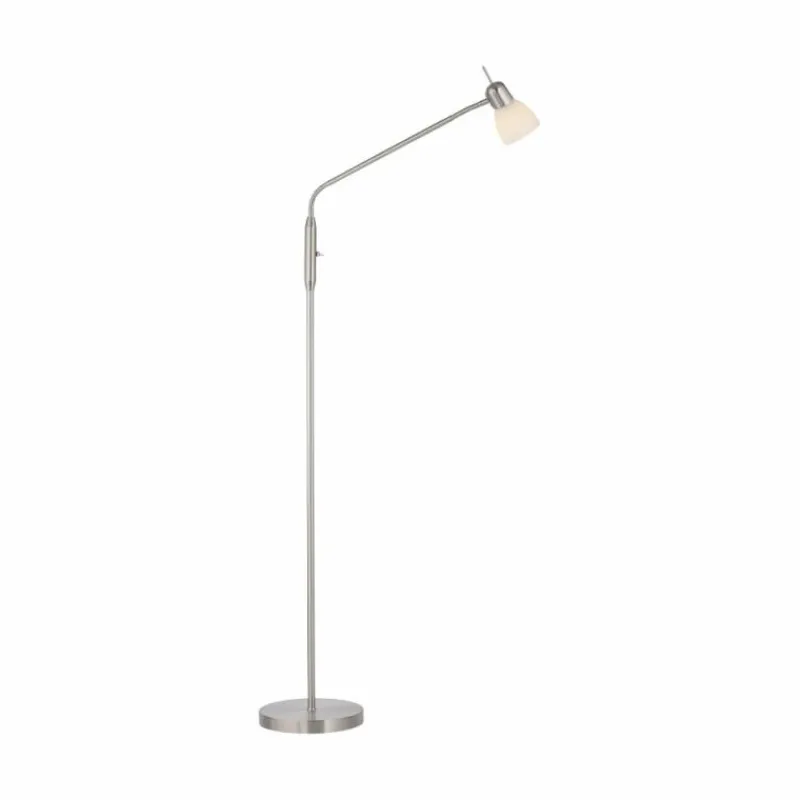 Luminaires Leuchten Direkt Lampadaire Leuchten-Direkt KARO Acier brossé, 1 lumière