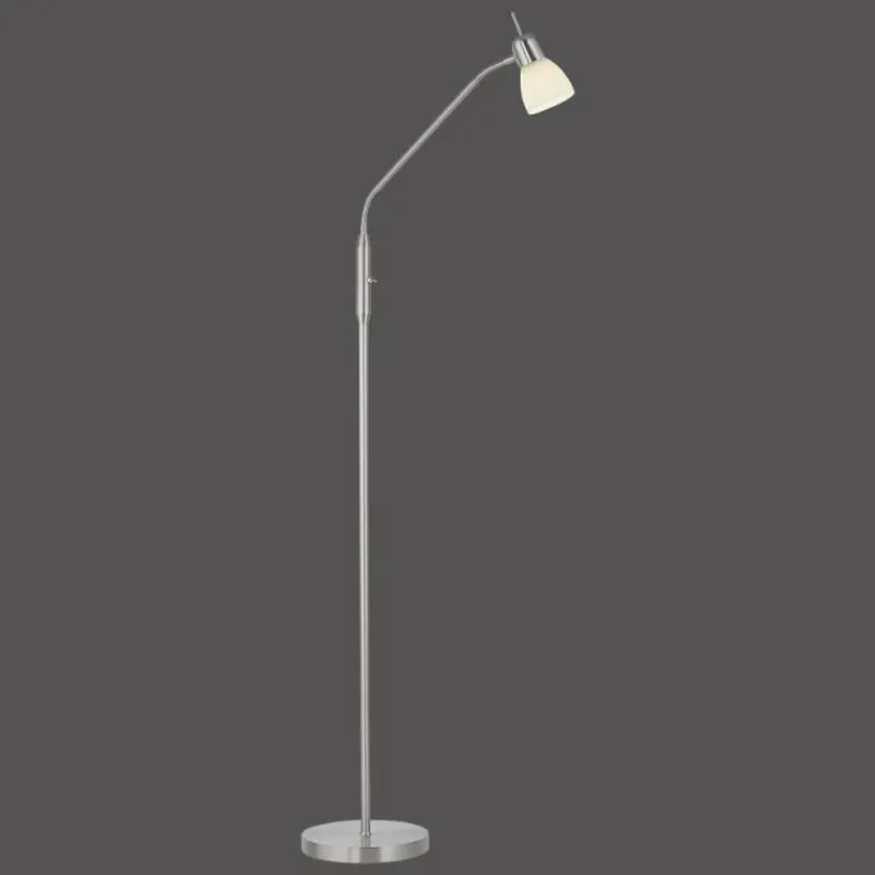 Luminaires Leuchten Direkt Lampadaire Leuchten-Direkt KARO Acier brossé, 1 lumière