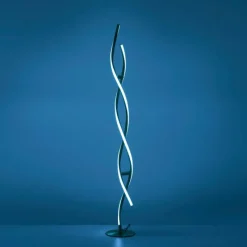 Luminaires Leuchten Direkt Lampadaire Leuchten-Direkt LOLAsmart-SWING LED Acier brossé, 2 lumières, Télécommandes, Changeur de couleurs