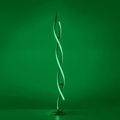 Luminaires Leuchten Direkt Lampadaire Leuchten-Direkt LOLAsmart-SWING LED Acier brossé, 2 lumières, Télécommandes, Changeur de couleurs