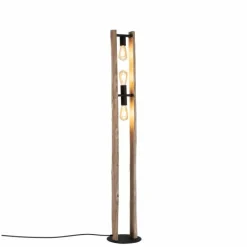 Lampes En Bois-Luminaires Leuchten Direkt Lampadaire Leuchten-Direkt LOG Écru, 3 lumières