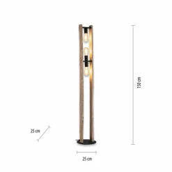 Lampes En Bois-Luminaires Leuchten Direkt Lampadaire Leuchten-Direkt LOG Écru, 3 lumières