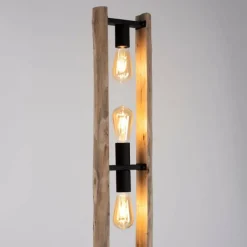Lampes En Bois-Luminaires Leuchten Direkt Lampadaire Leuchten-Direkt LOG Écru, 3 lumières