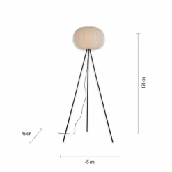 Lampes Vintages & Rétros-Luminaires Leuchten Direkt Lampadaire Leuchten-Direkt PAPEL Blanc, 1 lumière