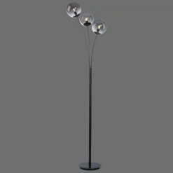 Suspension Verre Fumé-Luminaires Leuchten Direkt Lampadaire Leuchten-Direkt BIG WIDOW Noir, 3 lumières