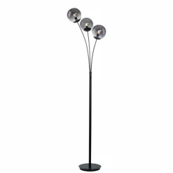 Suspension Verre Fumé-Luminaires Leuchten Direkt Lampadaire Leuchten-Direkt BIG WIDOW Noir, 3 lumières