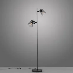 Suspension Verre Fumé-Luminaires Leuchten Direkt Lampadaire Leuchten-Direkt TINULA Noir, 2 lumières