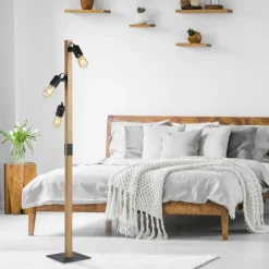 Lampes Vintages & Rétros-Luminaires Leuchten Direkt Lampadaire Leuchten-Direkt CANOP Écru, Noir, 3 lumières