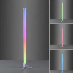 Luminaires Leuchten Direkt Lampadaire Leuchten-Direkt RINGO LED Argenté, 1 lumière, Télécommandes, Changeur de couleurs* Éclairage Led