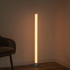 Luminaires Leuchten Direkt Lampadaire Leuchten-Direkt RINGO LED Argenté, 1 lumière, Télécommandes, Changeur de couleurs* Éclairage Led