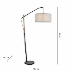 Luminaires Scandinaves-Luminaires Leuchten Direkt Lampadaire Leuchten-Direkt GREEN SOFIE Écru, Noir, 1 lumière