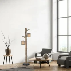 Luminaires Scandinaves-Luminaires Leuchten Direkt Lampadaire Leuchten-Direkt GREEN TRIBU Écru, Noir, 2 lumières