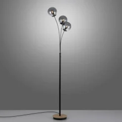 Suspension Verre Fumé-Luminaires Leuchten Direkt Lampadaire Leuchten-Direkt GREEN WIDOW Écru, Noir, 3 lumières