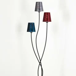 Lampes En Tissu-hofstein Lampadaire Liared Noir, 3 lumières