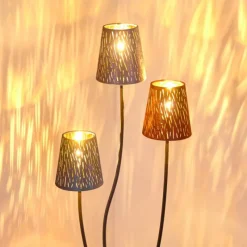 Lampes En Tissu-hofstein Lampadaire Liared Noir, 3 lumières