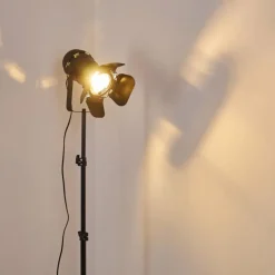 Lampes Vintages & Rétros-hofstein Lampadaire Lichinga Noir, 1 lumière