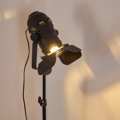 Lampes Vintages & Rétros-hofstein Lampadaire Lichinga Noir, 1 lumière