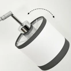 Lampes En Tissu-hofstein Lampadaire Lohobe Chrome, Noir, 3 lumières