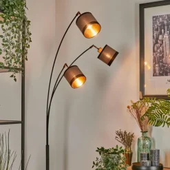 Lampes En Tissu-hofstein Lampadaire Lohobe Noir, 3 lumières