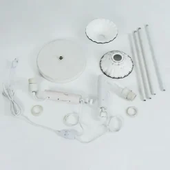 Luminaires Rustiques-hofstein Lampadaire Lomas Blanc, 2 lumières