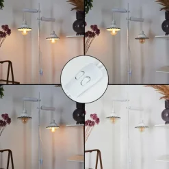 Luminaires Rustiques-hofstein Lampadaire Lomas Blanc, 2 lumières