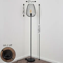 hofstein Lampadaire Luano Noir, 1 lumière
