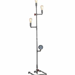 Lampes Industrielles-Luce Design Lampadaire Luce-Design Amarcord Zingué, 3 lumières