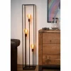 Lampes Vintages & Rétros-Luminaires Lucide Lampadaire Lucide ARTHUR Noir, 3 lumières