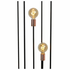 Lampes Vintages & Rétros-Luminaires Lucide Lampadaire Lucide ARTHUR Noir, 3 lumières