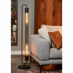 Luminaires Lucide Lampadaire Lucide CALIXT Noir, 2 lumières* Lampadaires Et Lampes Sur Pied