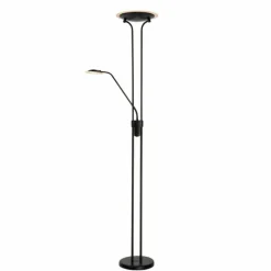 Luminaires Rustiques-Luminaires Lucide Lampadaire Lucide CHAMPION LED Noir, 2 lumières
