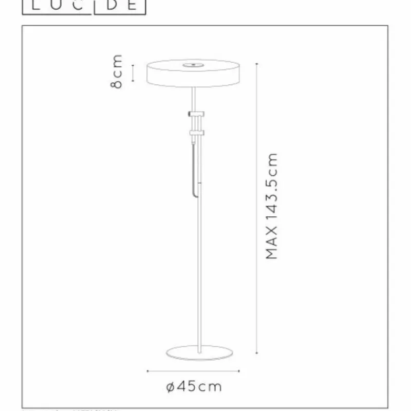 Lampes Dorées-Luminaires Lucide Lampadaire Lucide GIADA Or, 2 lumières
