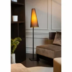 Lampes En Tissu-Luminaires Lucide Lampadaire Lucide GREGORY Noir, 1 lumière